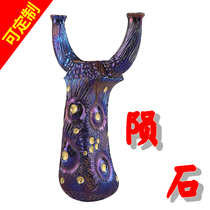 Bullet line cutting CNC precision titanium alloy TC21 Flying Tiger slingshot outdoor flat skin reverse curve main battle competitive leather band