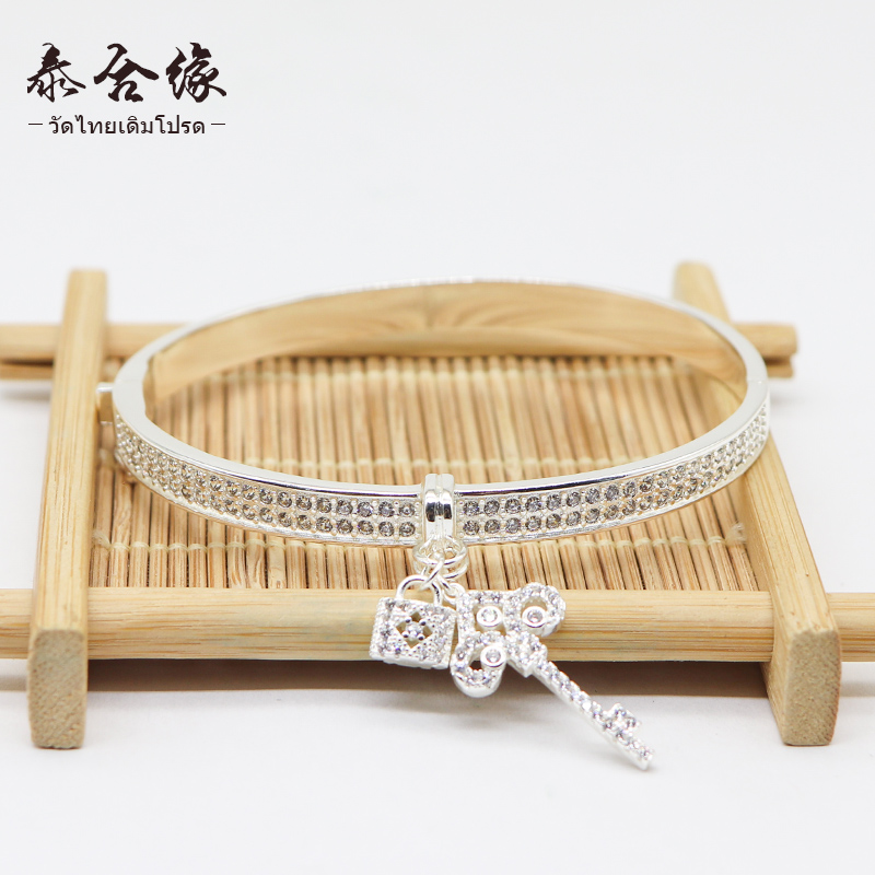 Taiheung Thai Specialty Imported Ginger Kekey Diamond Lock Inlaid Drilling Bracelet