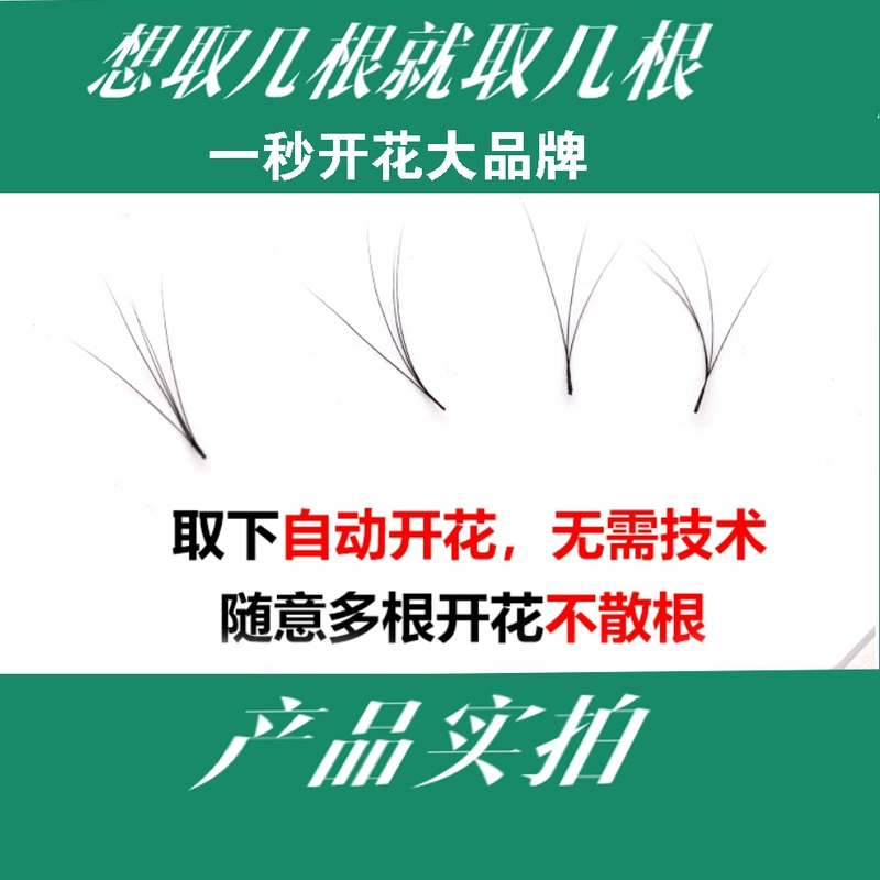 Công chúa Niu Na Ghép lông mi Một lần hoa thứ hai Ghép làm đẹp Lông mi Lông mi Hoa Camellia Lông mi Ghép lông mi giả - Lông mi giả