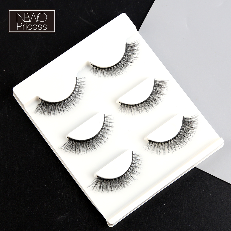 Niu Na Princess lông mi giả ba chiều thủ công bông mềm cuống lông mi tự nhiên mô phỏng dày 3D10 # - Lông mi giả mi giả từng sợi