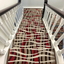 Stair tread cushion with glue-free self-priming velvety surface carpet anti-slip home ground mat European-style solid wood step sticker can be customized