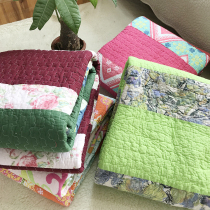 Handmade cotton on both sides with quilted patchwork bed cover features summer cool quilt Yan seam Kang pad Lunch break blanket