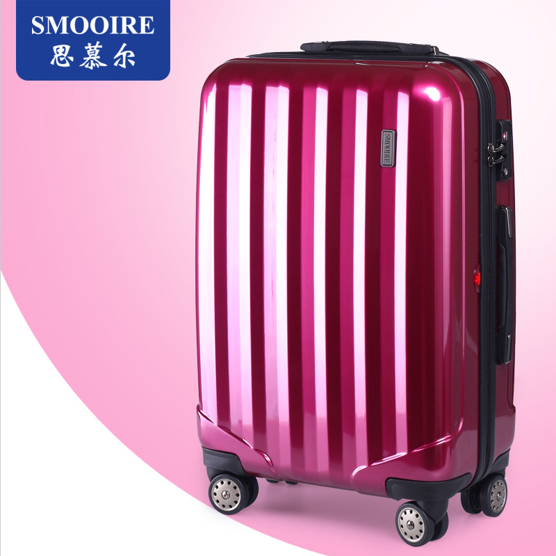 smooire pull-lever box universal wheel case travel leather case red wedding escort case schoolgirl suitcase