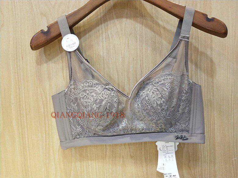French thin section no sponge lace V-neck sexy bra underwear to collect auxiliary breasts without traces gather big breasts maintenance bra