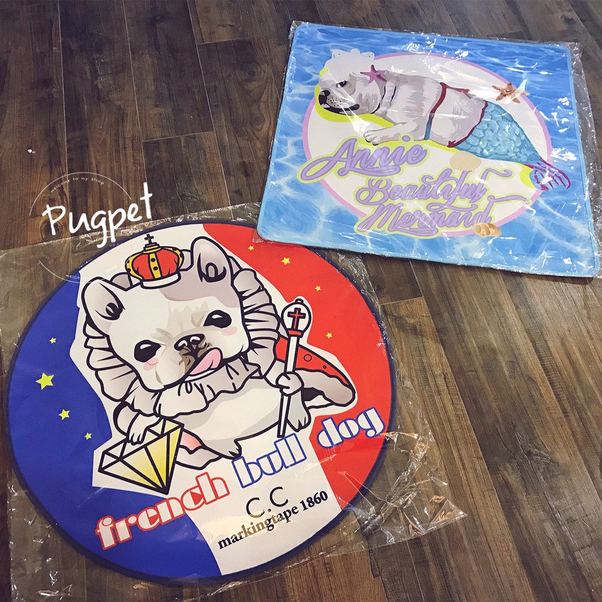 French fighting pattern dog mat Bullbug floor mat carpet kennel mat cage mat pet supplies autumn and winter