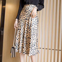 Smiling goddess 2020 commuter light luxury high waist satin BAO WEN fishtail A word MID-LENGTH PROFESSIONAL SKIRT