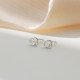 925 sterling silver ear piercing small stud earrings women's earrings 2022 new trendy high-end temperament niche design earrings