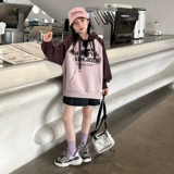 Осенняя толстовка, детский приятный телу лонгслив с капюшоном для отдыха, в западном стиле, подходит для подростков, оверсайз