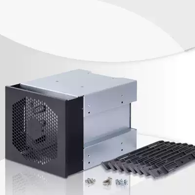 Hengyu main case occupies three optical drive positions to convert four 3 5 inch hard disk cage extension frame 12CM cooling fan