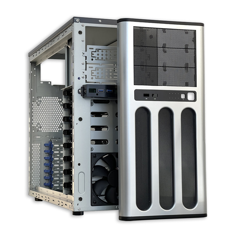 华硕T30塔式服务器机箱,GPU AI工作站,8盘位3光驱双路主板详解-机箱-淘宝好物网