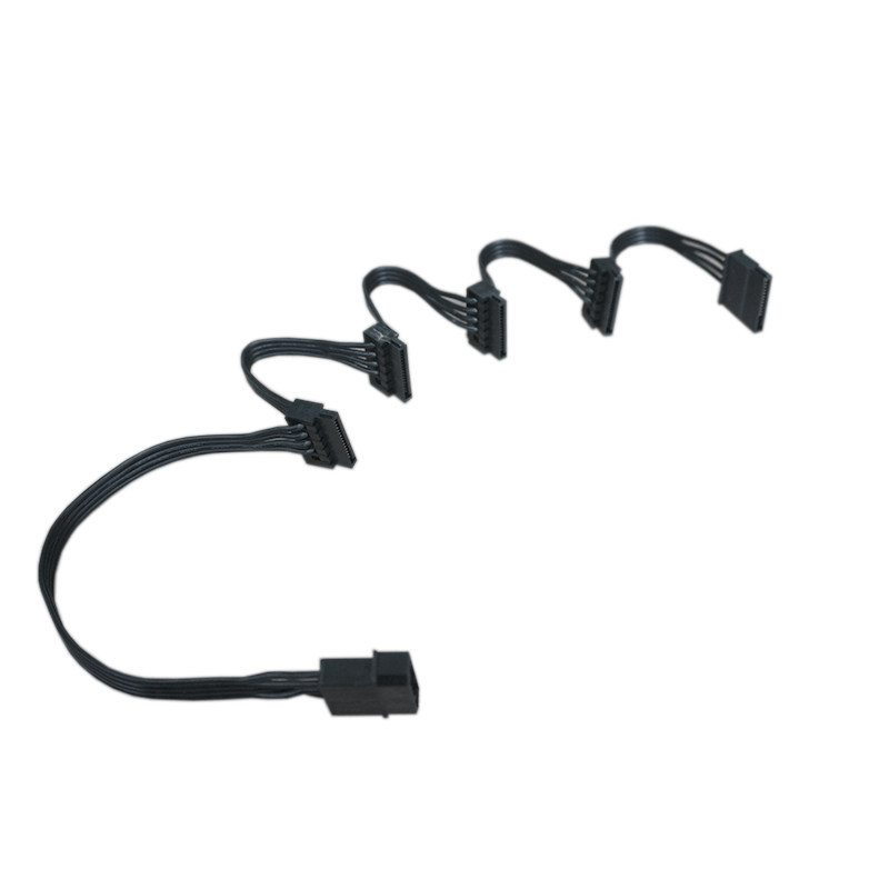 Large 4pin to SATA power cable IDE to SATA power cable 1 to 5 SATA power head extension cable