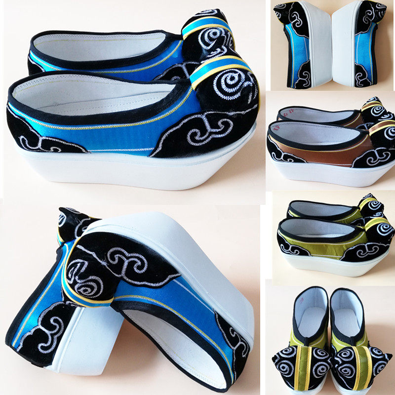 New drama Cloud Head Boots Opera Small Raw Shoes Old Raw Shoes Wu Sheng High Boots Thick Bottom Wensheng Boots Nano-Bottom Cloud Head Boots-Taobao