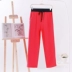 Quần nữ mùa xuân và mùa thu cashmere quần nhà dày dày ấm quần quần buổi sáng quần có kích thước lớn quần thun nữ Quần tây