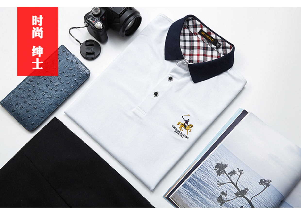Áo thun cotton dài cổ ngắn cho nam size mới cỡ lớn cho nam kiểu áo liền thân màu ngắn tay áo thun nam nửa tay Paul mùa hè t shirt polo