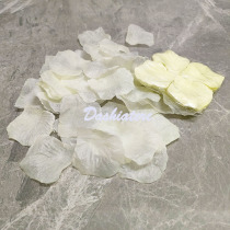 Milky white petal rose wedding room decoration simulated fake flowers birthday party T stage aisle scene decoration photo path