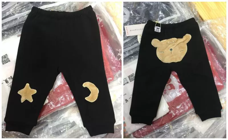 恩 瑁 18 秋冬 婴 Quần cotton nữ kho báu bé trai quần mông trẻ em quần đôi