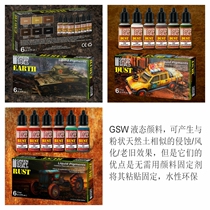 GreenStuffWorld Liquid Paint Set - Rust Dust Soil GSW Scene Effect Warhammer