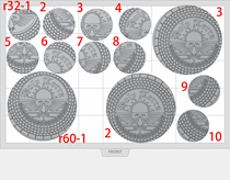 Nightclub 3D Red Wax Print Empire Double-Headed Eagle Chassis Patch 32 40 60 75mm Warhammer Wargame Scene