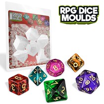 Workshop of the Night Green Stuff World RPG polyhedral dice mold 4 6 8 10 12 20 sides