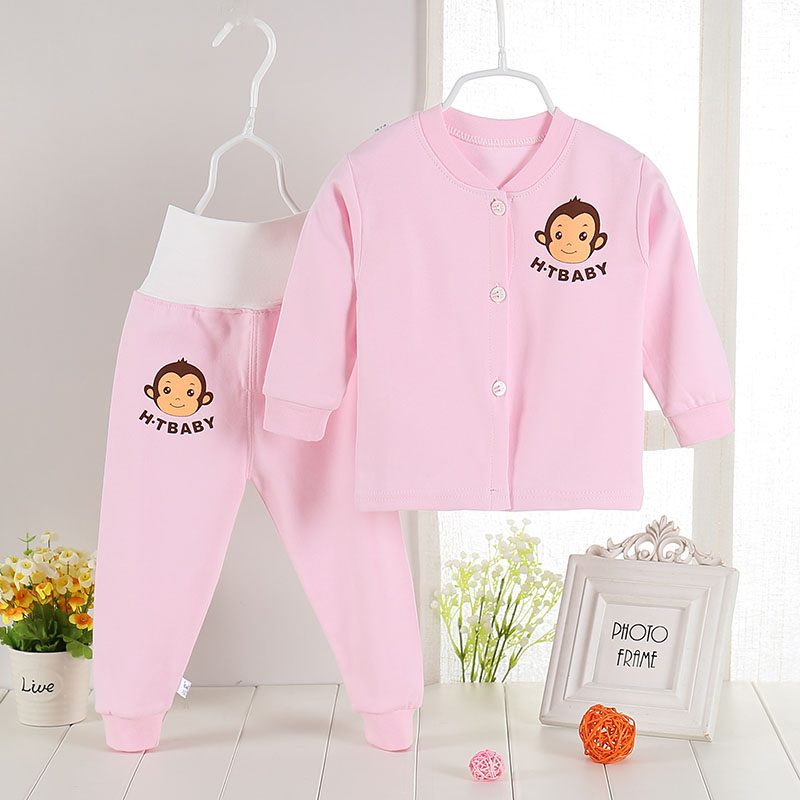 Trẻ em cao eo thiết kế bụng phù hợp với quần áo mùa thu bé trai và bé gái phục vụ nhà mùa mùa hè bé cardigan đồ lót quần áo trẻ em