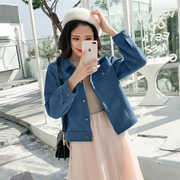 Áo len đầu thu nhỏ Người đàn ông nhỏ bé Xiao Nizi áo nữ ngắn Phần nhỏ Hương thơm gió mùa đông Áo khoác sinh viên hoang dã mỏng manh