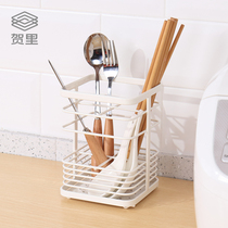 Heli creative chopsticks tube chopsticks storage hanging chopsticks cage drain storage rack anti-mildew household chopsticks Chopsticks rack