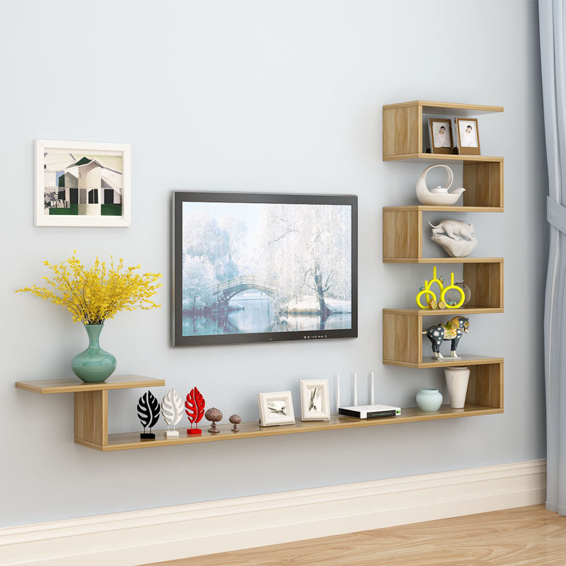 Wall-mounted TV cabinet living room wall hanging cabinet wall cabinet hanging small set-top box rack modern decorative cabinet wall cabinet