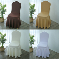 Hotel air layer chair cover Conference thickened elastic universal universal chair cover Hotel stool cover Banquet Wedding simple