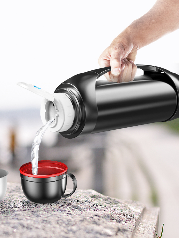Germany EDISH Thermos cup Men's large capacity Thermos pot Thermos outdoor portable car travel water cup kettle