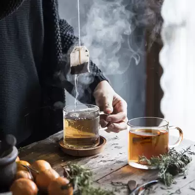 German EDISH glass teacup with separated household heat-resistant filtered tea water Cup