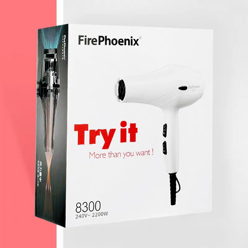 Fire Crested Hair Dryer Hair Salon Special Large Wind Fast Dry Home Silent No Injury Hair Cold Hot Air Blower 8300