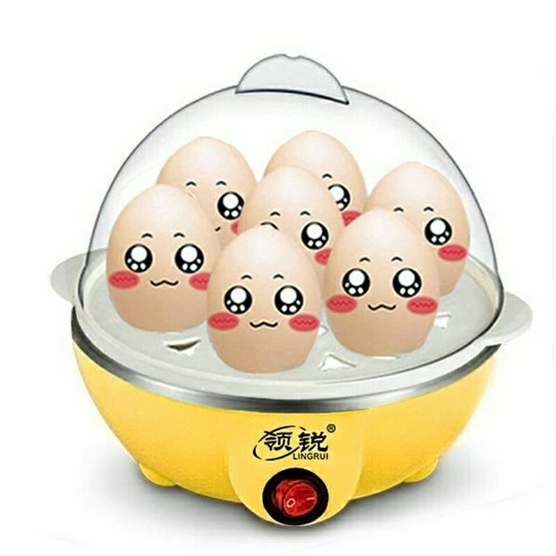 Mini Egg Cooker, Low-Power Egg Steamer, Dormitory Baby Single-Layer Breakfast Machine for 1-7 Eggs, Automatic Power-Off
