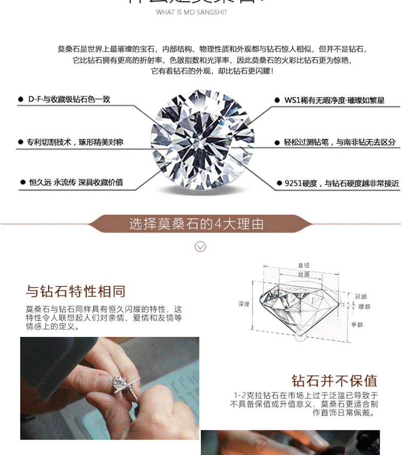 Серебряное ожерелье d色贝母微笑莫桑石项链925纯银镀铂金韩国时尚女ins吊坠配饰礼物