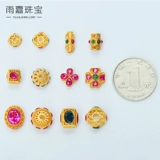 Инкрустация камня, кубик Рубика, бусины в форме цветка, аксессуар ручной работы, браслет, золото 750 пробы, «сделай сам»