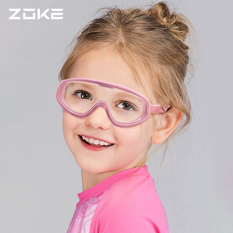 ZOKE Zhouk Children's Swimming Goggles Glasses HD Waterproof Anti-Fog Boys Girl Children Big Frame Diving Swimming Gear