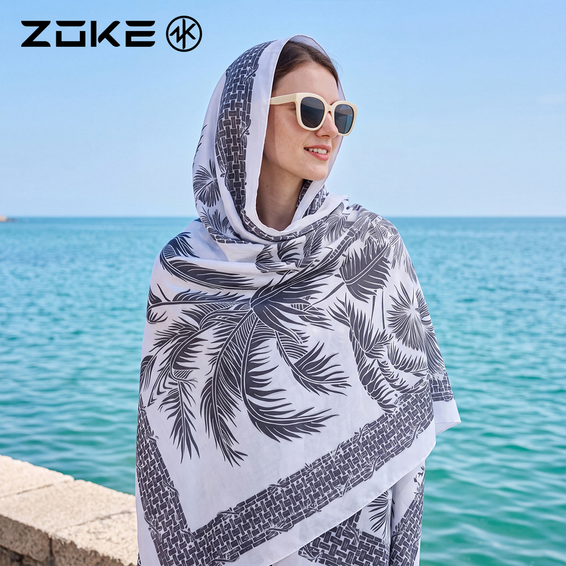 Zoke Women's Beach Towel, Windproof and Sun Protection Headscarf, Southern French Style Adult Shawl, Beach Vacation, Maldives Zoke Women's Beach Towel, Windproof and Sun Protection Headscarf, Southern French Style Adult Shawl, Beach Vacation, Maldives