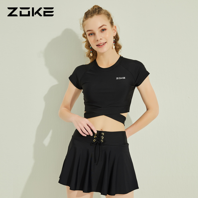 zoke2022 new ladies two-piece two-piece set of flat angle skirt hem swimsuit for lean fashion for a holiday swimsuit