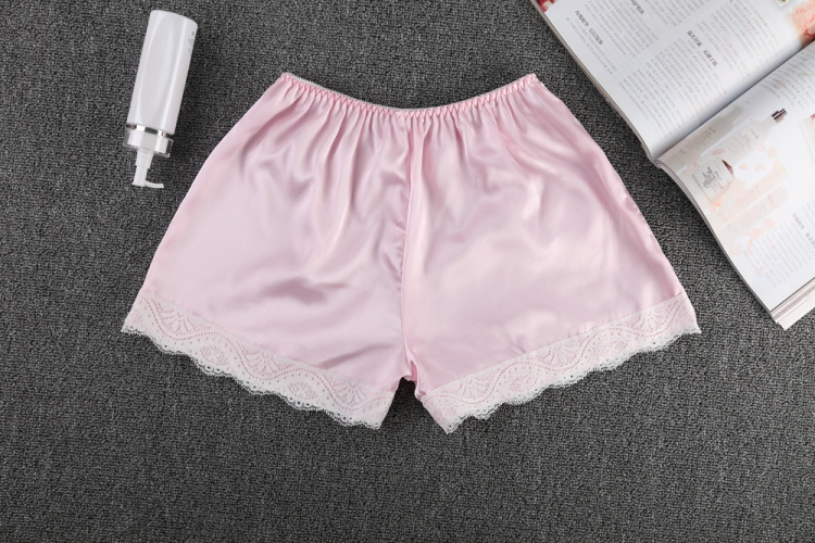 Quần short lụa nữ ngắn phần mùa hè mỏng băng lụa gợi cảm thoáng khí mùa hè lỏng lẻo ren giản dị quần ngủ ngắn bộ mặc nhà đẹp
