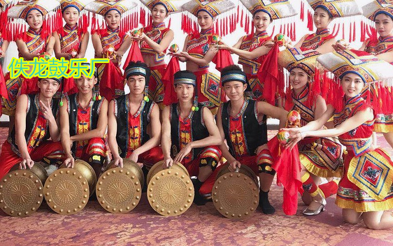 Props Brass Drum Wooden Brass Drum Dancing Brass Drum Brass Drum Bang Bell Drum Rhyme and other dance drums