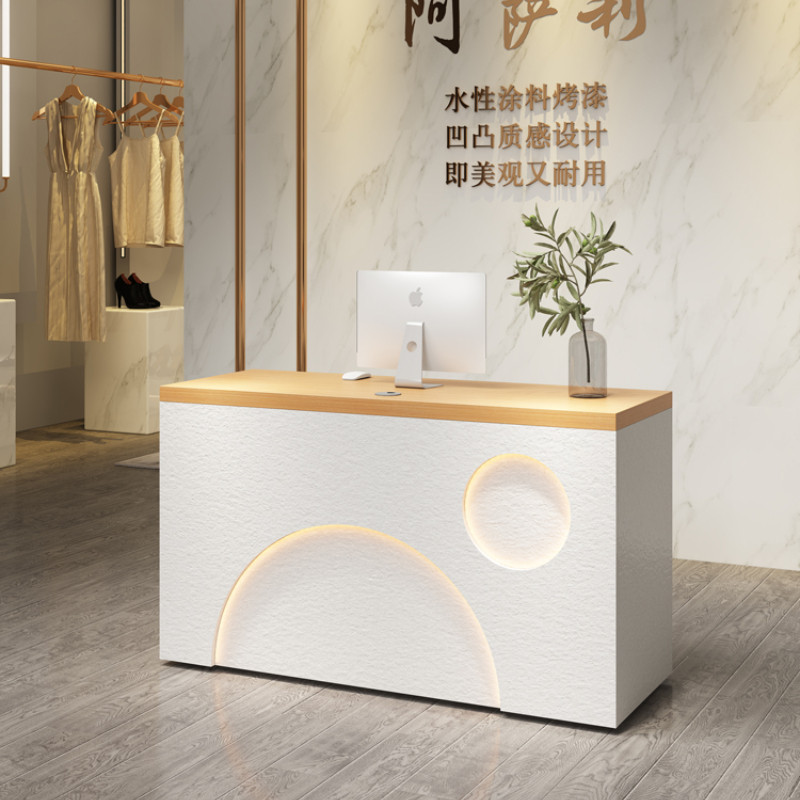 Cashier counter bar counter table cashier shop small front reception desk paint modern minimalist clothing women's shop