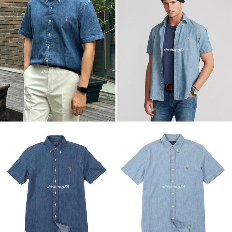 In-Stock Polo Ralph Lauren Color Horse Pre-Washed Denim Short-Sleeve Shirt In-Stock Polo Ralph Lauren Color Horse Pre-Washed Denim Short-Sleeve Shirt