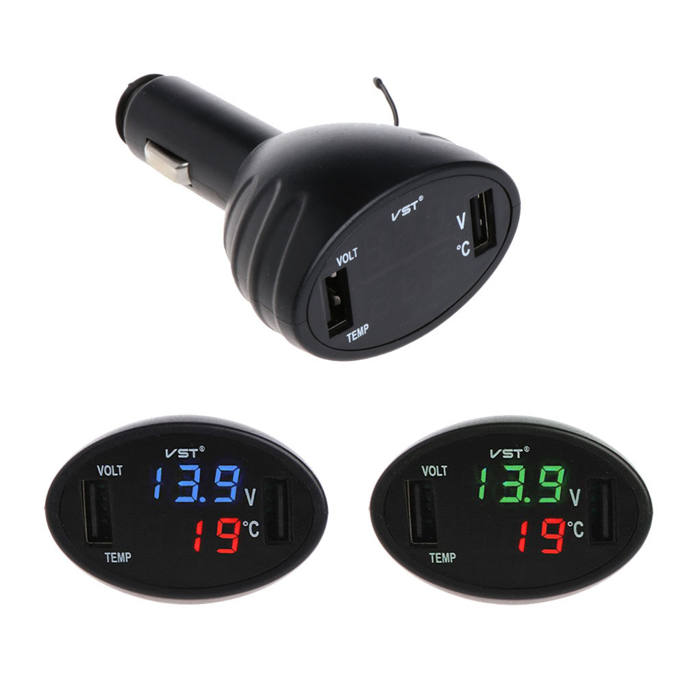 Multifunction car on-board 3 1A car charging USB charger electric voltmeter LED 3 Hop 1 Fast charge