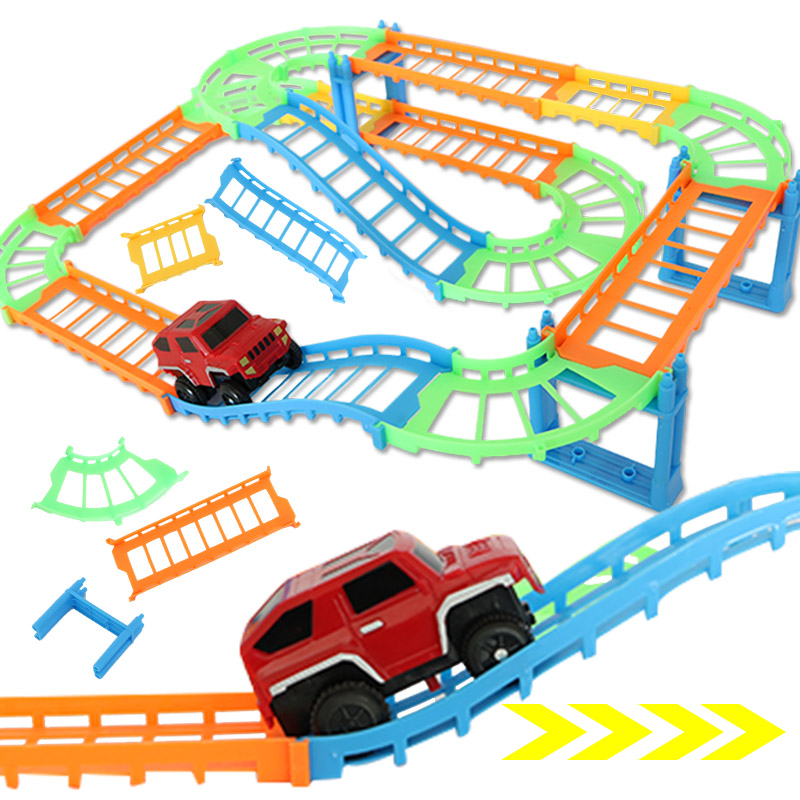 Electric Railcar Children Puzzle Toy Car 100 Change Electric Rail Car Small Car 3-4-5-6 years old