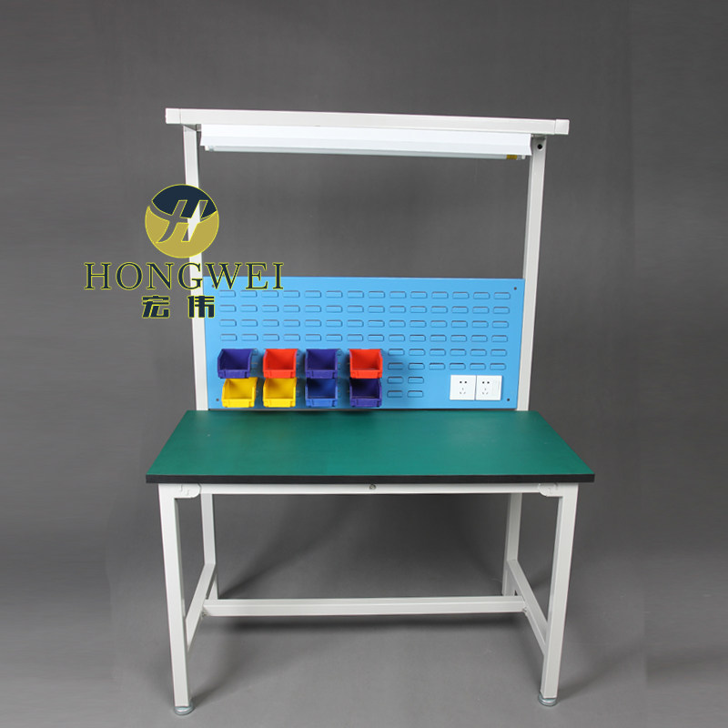 Assembly line work table Hanging board anti-static workbench Laboratory console with socket Parts tool table