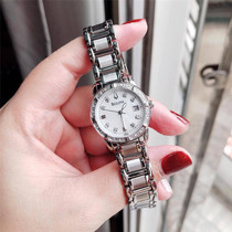Baoluva Womens Watch Bulova Fashion Moonlight Silver Diamond Small Plate Steel Belt Calendar Quartz Watch 96R105