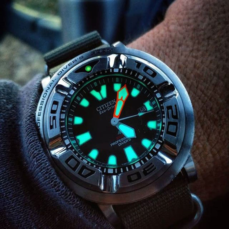 Overseas CITIZEN watch Citizen light kinetic energy little monster luminous men's watch BJ8050-08E