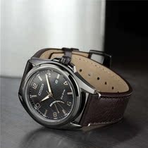 Citizen West Tiecheng Watch Brown Belt Photokinetic Energy Leisure Waterproof Mens Watch AW7057-18H