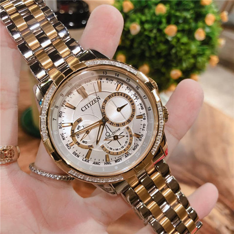 Citizen Eco-Energy Meter Time Diamond-studded Steel Belt Men's Waterproof Meter BU2084-51A