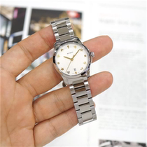 Overseas Gucci womens watch silver steel strip quartz ladies watch YA126572