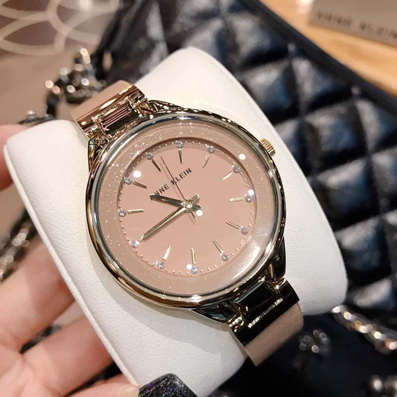 Special cabinet Anne Klein sparkling water drill resin bracelet type AK 1408CRCR Ladies watches